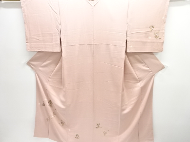 JAPANESE KIMONO / HOMONGI / EMBROIDERY / SHIBORI / FLOWER 